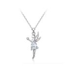 Cute Angel Pendant With White Austrian Element Crystal And Necklace