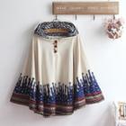 Patterned Hooded Cape