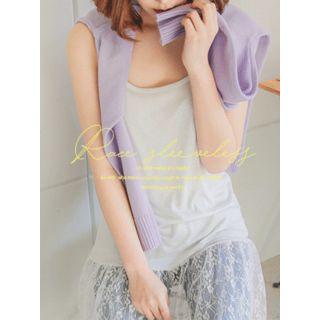 Spaghetti-strap Lace-hem Dress