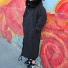 Faux-fur Hooded Long Padded Parka