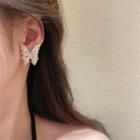 Butterfly Faux Crystal Alloy Earring 1 Pair - Gold - One Size