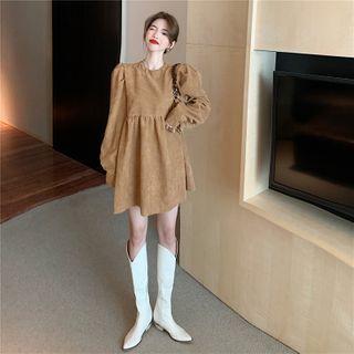 Puff-sleeve Loose A-line Dress As Shown In Figure - One Size