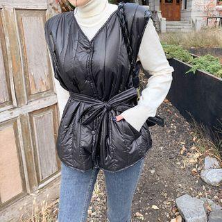Tie-waist Padded Vest