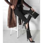 Slit-hem Stretchy Jeggings
