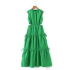 Sleeveless Cutout Maxi A-line Dress