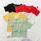 Button-down Summer Knit Top