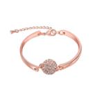 Fashion Rose Gold Plated Bracelet With White Austrian Element Crystals