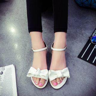 Bow Ankle Strap Flats