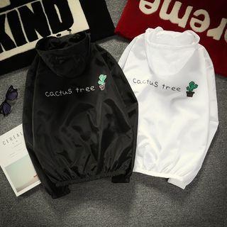 Cactus Print Hooded Jacket