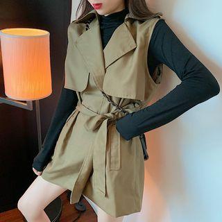 Plain Sleeveless Jacket
