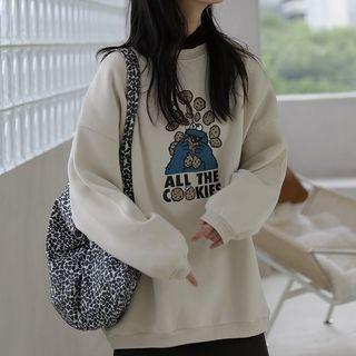 Cartoon Frog Round Neck Pullover