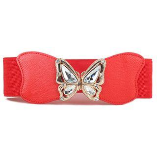 Rhinestone Butterfly Elastic Belt