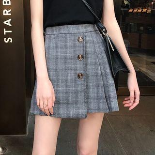 A-line Mini Plaid Skorts