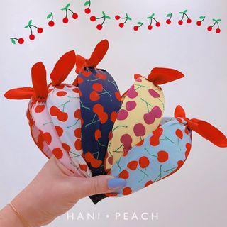 Bow Cherry Print Headband