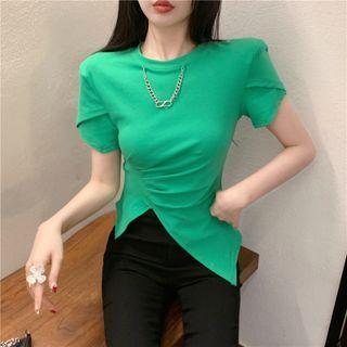Short-sleeve Asymmetcial Top