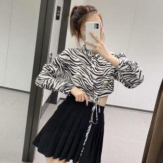 Zebra Print Crop Shirt