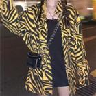 Zebra Pattern Printed Shirt / Plain Dress
