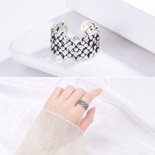 Patterned Cutout Open Ring Ring - One Size