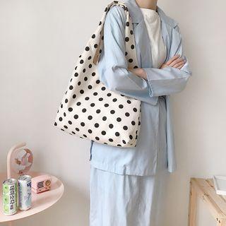 Dotted Tote Bag Black Dotted - Beige - One Size