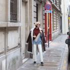 Belted-detail Midi Faux-shearling Jacket