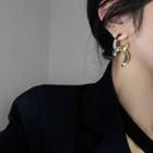 Irregular Chain Drop Earring 1 Pair - 925silver Earring - Gold - One Size
