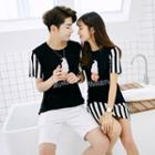 Couple Matching Printed Short-sleeve T-shirt / T-shirt Dress