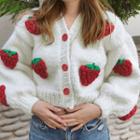 Strawberry Chunky Loose-fit Cardigan