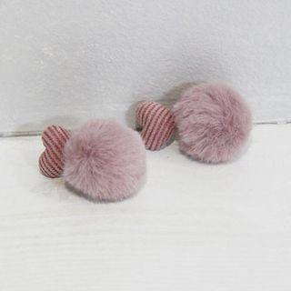 Pom Pom Stud Earring / Pom Pom Clip-on Earring