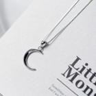 Sterling Silver Crescent Necklace 1pc - Silver - One Size