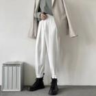 High Waist Cropped Harem Dress Pants
