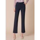 Button-accent Tab-front Dress Pants
