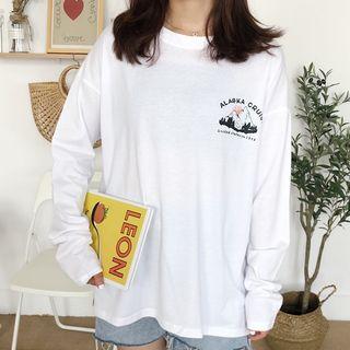 Mountain Print Long-sleeve T-shirt