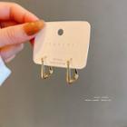 Geometric Alloy Earring 1 Pair - E3029 - Gold - One Size