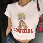 Grahpic Short-sleeve Crop T-shirt