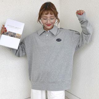 Long-sleeve Striped Side Polo Shirt