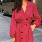 Double-breasted Long Trench Jacket