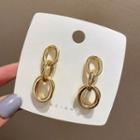 Alloy Chunky Chain Dangle Earring We2569 - 1 Pair - Gold - One Size