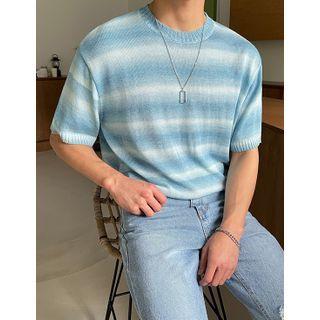 Gradient Stripe Knit Top