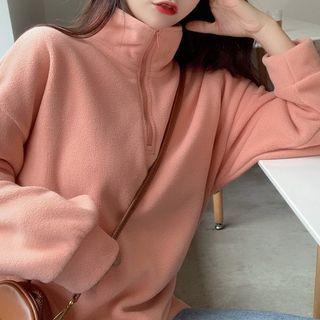 Stand-collar Half-zip Pullover