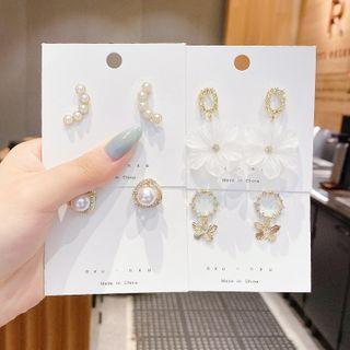 Faux Pearl Stud Earring / Rhinestone Drop Earring (various Designs)