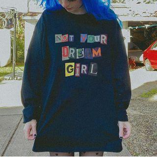 Long Sleeve Lettering Print Loose-fit Sweatshirt