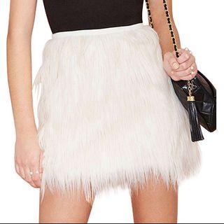 Furry Mini Skirt