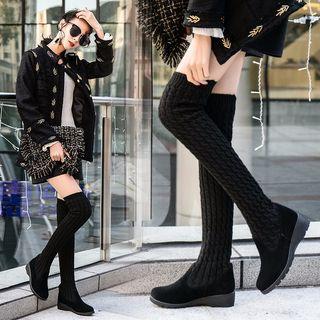 Wedge-heel Over-the-knee Boots