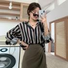 Striped Shirt / A-line Skirt