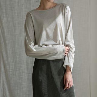 Round-neck Metallic T-shirt