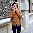 Cropped Hooded Padded Jacket