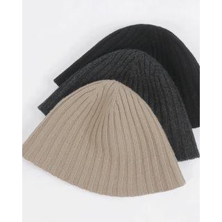 Woolen Rib-knit Bucket Hat