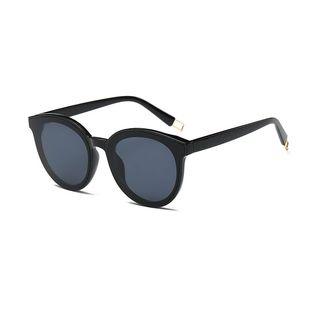 Oversized Cat Eye Sunglasses Lens - Glossy - Dark Gray - One Size