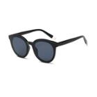 Oversized Cat Eye Sunglasses Lens - Glossy - Dark Gray - One Size