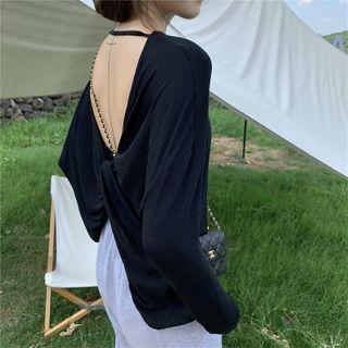 Plain Camisole Top / Long-sleeve Top